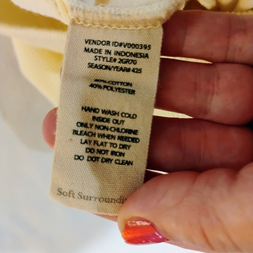 Soft Surroundings Cream Ribbed Wide-Leg Lounge Pants with Drawstring - Picture 7 of 12